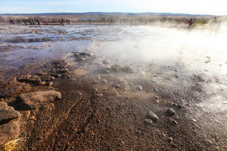 陨石坑 水垢 沸腾 地质 目的地 冰岛 颜色 喷发 欧洲