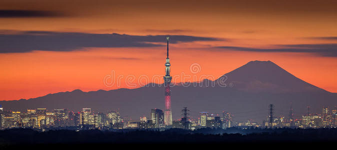 东京天空树 宇宙 地标 风景 天空 建筑学 假日 景象 富士