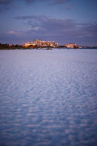 海滩 美国人 棕榈 商业 那不勒斯 酒店 黄昏 海岸 活的