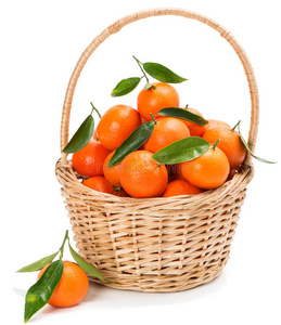 篮子里的柑橘或橘子.照片
