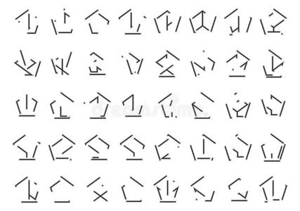 外星字体. 矢量.照片