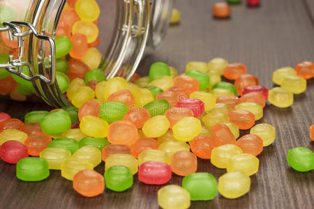 复制 着色剂 浆果 糖果 食物 假日 混合 罐子 彩虹 美味的