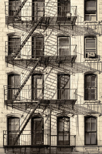 阳台 古老的 曼哈顿 金属 新的 美国人 混乱 逃跑 外部