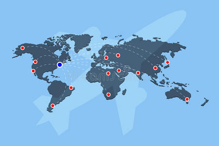 飞机 要素 商业 空气 货物 货运 信息图表 插图 因特网