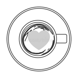 咖啡杯顶部视图图标