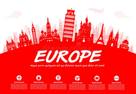 欧洲旅游地标。