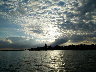 湖水 傍晚 黎明 海湾 气氛 海洋 风景 欧顿 日落 地平线