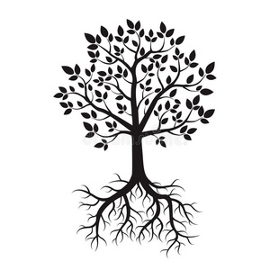 矢量图古代的石头门和树的根,塔普伦寺,吴哥树和根黑色树木和树根的