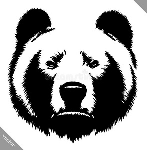 熊猫黑白画教程图片