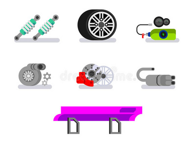 机器 吸收器 汽车 压缩 氧化物 运动 插图 维修 服务