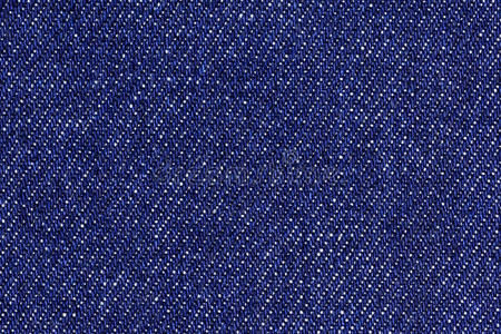 蓝色棉布牛仔布面料纹理背景,特写照片