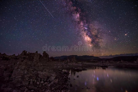 美丽的 岩石 夏天 内华达州 天文学 风景 明星 月光 银河系