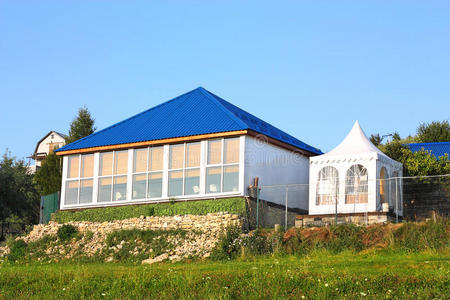 日出 屋顶 日落 小山 帐篷 风景 花园 太阳 草地 国家