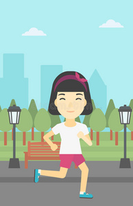 医疗保健 适合 插图 运动型 照顾 成人 健身 活动 慢跑