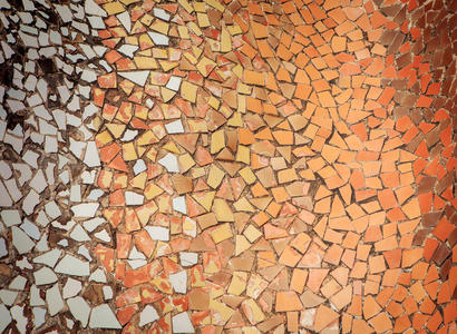 瓷砖碎片马赛克，研磨背景