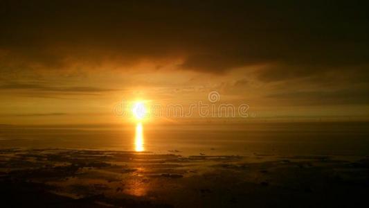 傍晚 海滩 阳光 海湾 天空 太阳 黎明 生态区 地平线