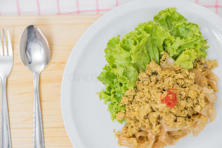 衬垫 烹饪 食物 美味的 搅拌 中国人 看见 晚餐 羽衣甘蓝