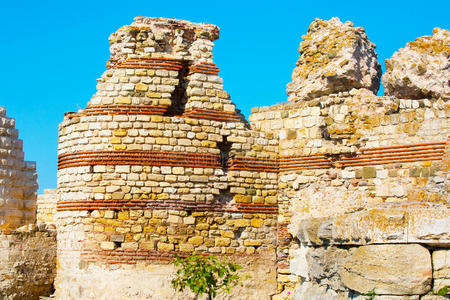 复古的 外部 地标 保加利亚人 内塞巴尔 建筑学 堡垒 已拆除