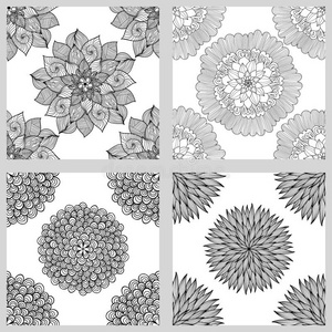 艺术 花边 花的 自然 圆圈 绘画 插图 涂鸦 印第安人