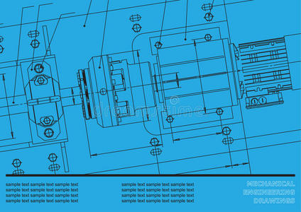 布局 力学 绘画 齿轮 彭茨 蓝图 插图 建造 工程师 文件