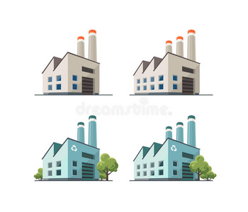 工厂建筑插图
