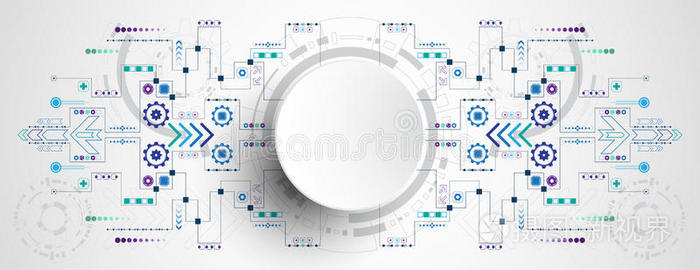 能量 圆圈 横幅 出版 创新 电路 通信 连接 插图 未来