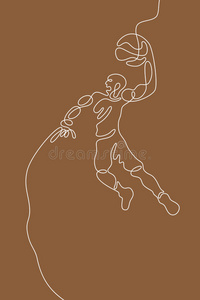 与篮球筐与所有经历网篮球筐篮球运动员矢量篮球运动员的剪影篮球架