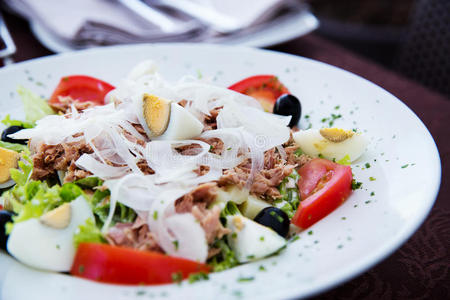 开胃菜 法国人 盘子 生菜 意大利语 餐厅 美味的 特写镜头