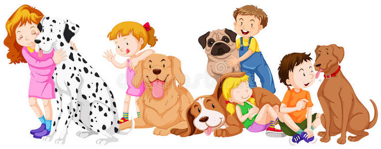 养宠物的孩子图片