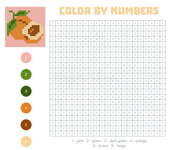 颜色按数量，水果和蔬菜，杏