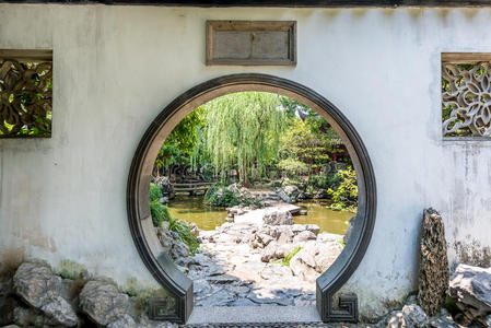 中国人 池塘 房子 屋顶 建筑 文化 瓷器 花园 自然 亚洲