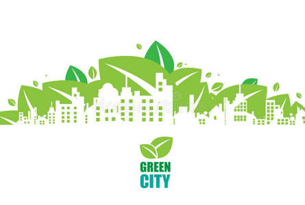 绿色城市。 生态概念。 拯救生命和环境