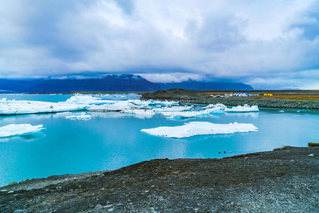 风景 公园 冰岛语 反射 浮动 冰岛 冰川 鸭子 国家的