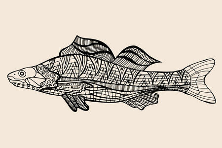 艺术 动物群 米色 钓鱼 波西米亚 动物 美丽的 边境 框架