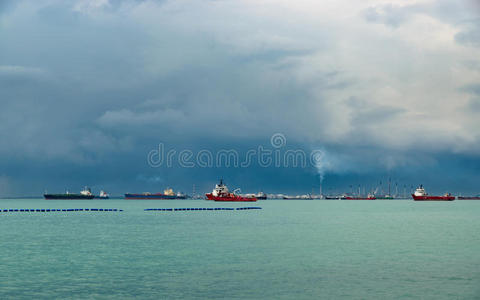 地平线 运输 海洋 污染 阴天 暴风雨 距离 路线 航运