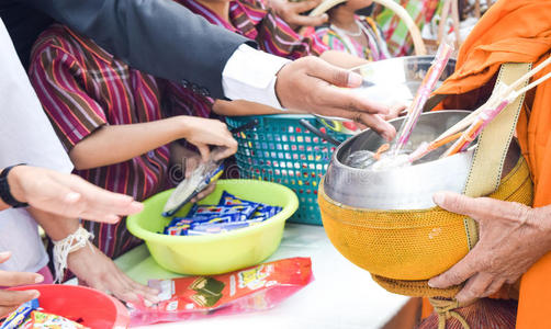 假日 泰语 节日 聚会 寺庙 特写镜头 早晨 庆祝 佛教徒