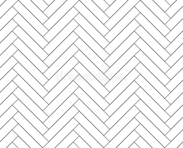 简单人黑白简单木地板人字形拼花无缝图案,矢量照片