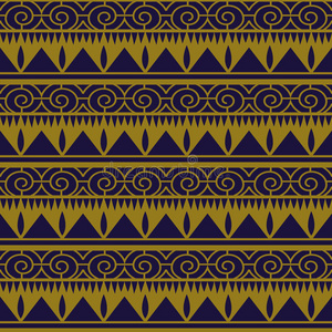 古董无缝背景429土著三角形锯齿螺旋圆线照片