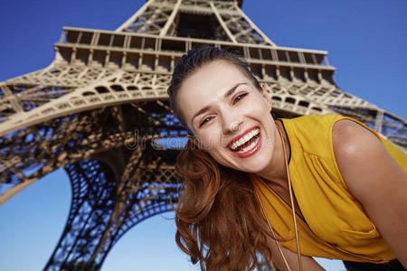 夏天 观光 埃菲尔铁塔 法国人 微笑 游客 巴黎 肖像 吸引
