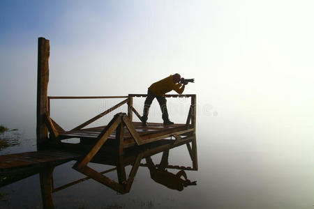 日落 黎明 摄影师 照片 海滩 轮廓 木材 透镜 艺术家