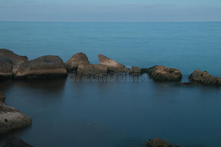 放松 海岸 假日 意大利 美丽的 暴露 风景 场景 德尔