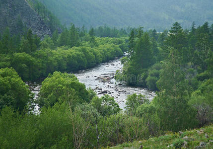 贝加尔湖 山谷 西伯利亚 俄罗斯 岩石 高峰 云景 萨尔玛