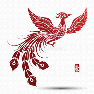 脸上东方凤凰城中国传统吉祥图案神奇凤凰文化背景中国凤凰凤凰绘画的