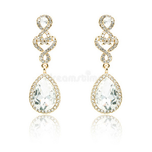 耳环 奢侈 附件 珠宝 魅力 钻石 美丽的 美女 优雅 吊坠