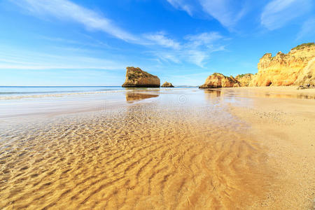 葡萄牙阿尔加夫地区的海滩