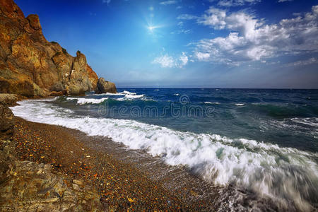 岩石 泼洒 阳光 求助 热的 海湾 美女 大西洋 海滩 加勒比