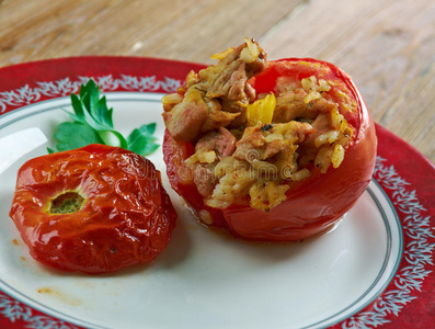 奥斯曼帝国 酸的 火鸡 烹饪 西芹 番茄 高加索 粘贴 以色列