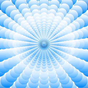 许多叠加蓝色圆圈的抽象蓝色背景