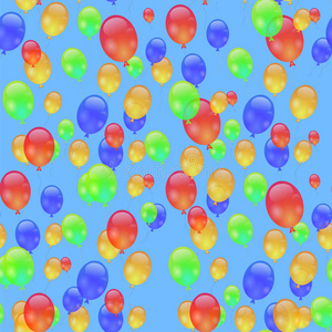 彩色气球无缝图案
