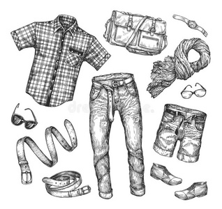 素描服装图片